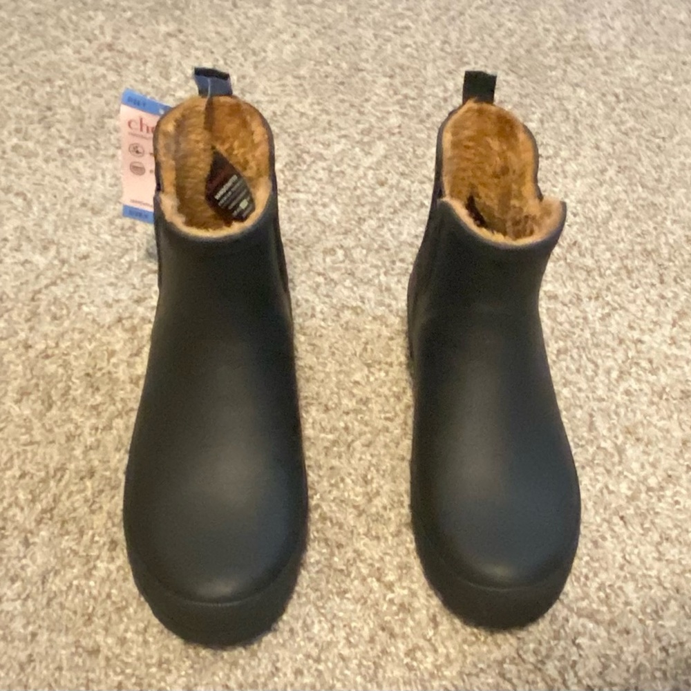 Chooka Classic Chelsea Black Rain Booties - Size 9